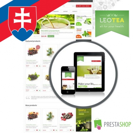 Slovenčina pro PrestaShop šablonu Leo Tea